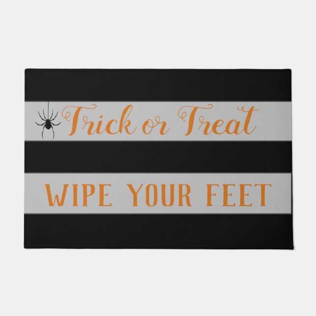 Trick or Treat Wipe Your Feet Halloween Doormat (Front)