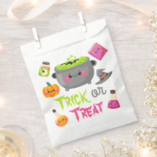 Trick or Treat Witch Cauldron Halloween Favor Bag
