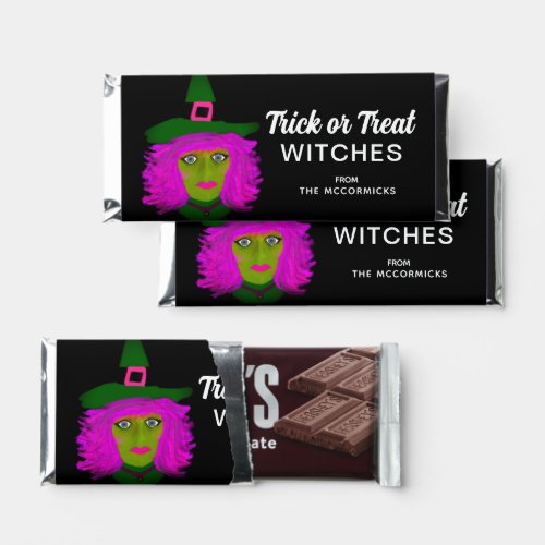 Trick Or Treat Witch Halloween Party Personalized Hershey Bar Favors