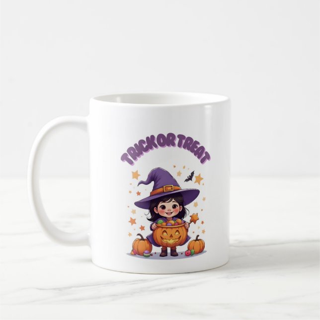 Trick or Treat Witch Mug - Jack O’Lantern purple (Left)