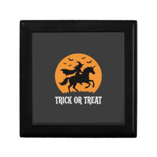 Trick or Treat Witch Unicorn Halloween Design_1 Gift Box