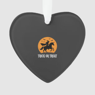 Trick or Treat Witch Unicorn Halloween Design_1 Ornament