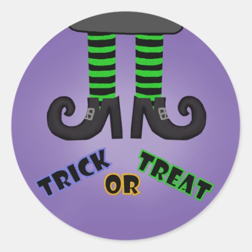 Trick Or Treat Witchs Feet Stickers