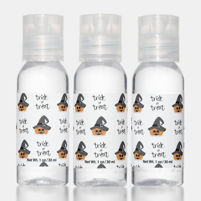 Trick or Treat Witch's Hat Jack O Lantern Hand Sanitizer (Set)