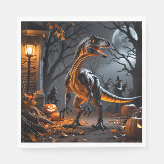 Trick Or Treat With A Velociraptor Napkins