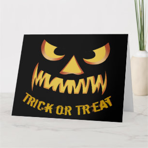 Trick or Treat with Pumpkin Face Card