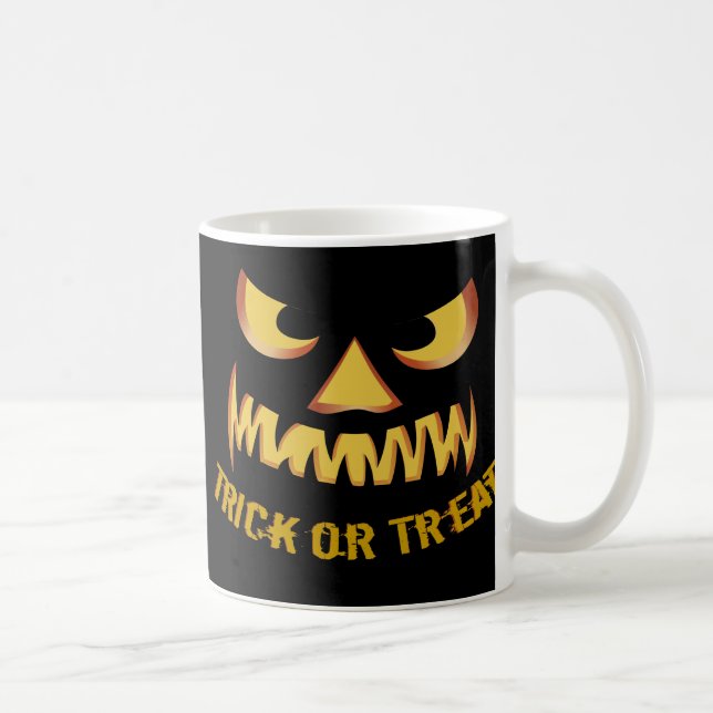 Trick or Treat with Pumpkin Face Coffee Mug (Right)