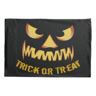 Trick or Treat with Pumpkin Face Pillow Case