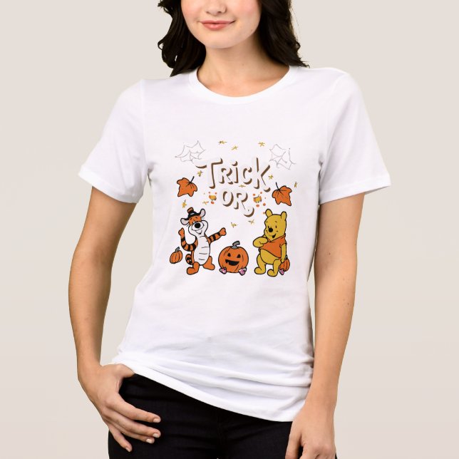 Trick or Treat with Tigger and Winnie Tri-Blend Shirt (Front)