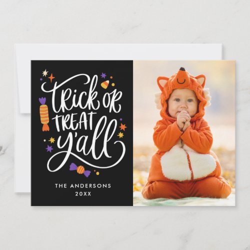 Trick or Treat Yall Halloween Photo Card