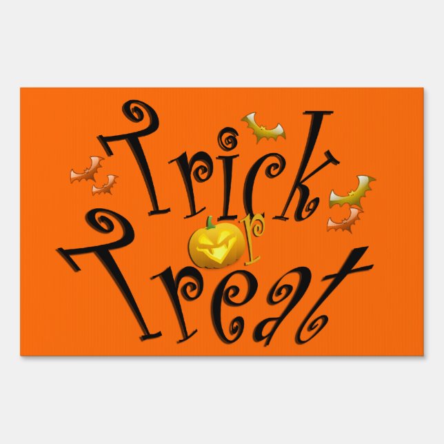Trick or Treat Yard Sign (Front)
