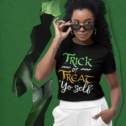 Trick or Treat Yo Self Funny Womens Halloween T_Shirt