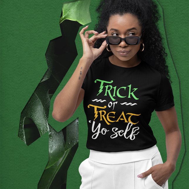 Trick or Treat 'Yo Self Funny Women's Halloween T-Shirt (Creator Uploaded)