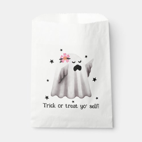Trick or Treat Yo Self Halloween Ghost Favor Bag