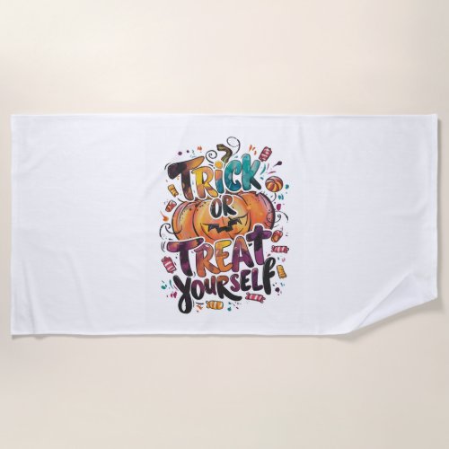 Trick or Treat Yourself Beach Towel