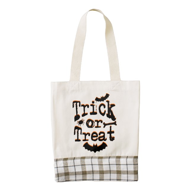 trick or treat zazzle HEART tote bag (Front)