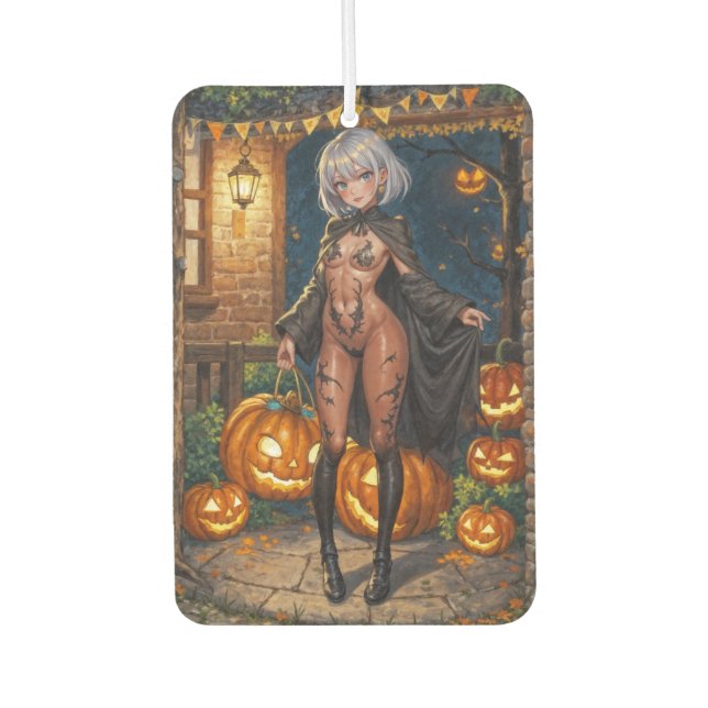 Trick or Treater, Brave Halloween Costume Girl Air Freshener (Front)