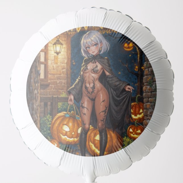 Trick or Treater, Brave Halloween Costume Girl Balloon (Front)