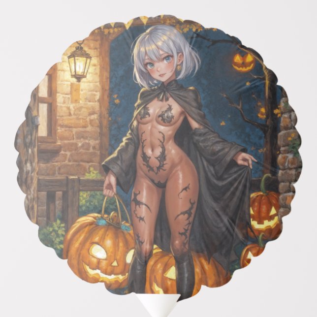 Trick or Treater, Brave Halloween Costume Girl Balloon (Front)