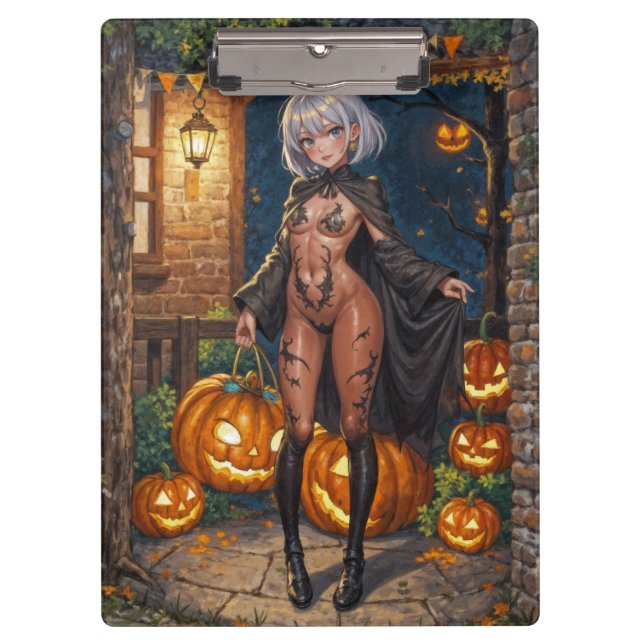 Trick or Treater, Brave Halloween Costume Girl Clipboard (Front)