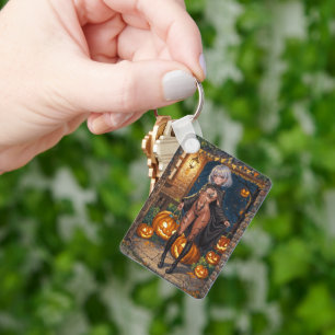 Trick or Treater, Brave Halloween Costume Girl Keychain