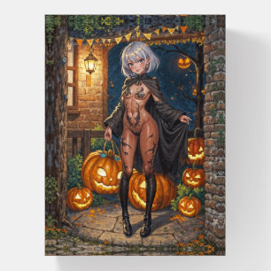 Trick or Treater, Brave Halloween Costume Girl Paperweight