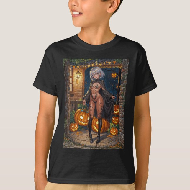 Trick or Treater, Brave Halloween Costume Girl T-Shirt (Front)