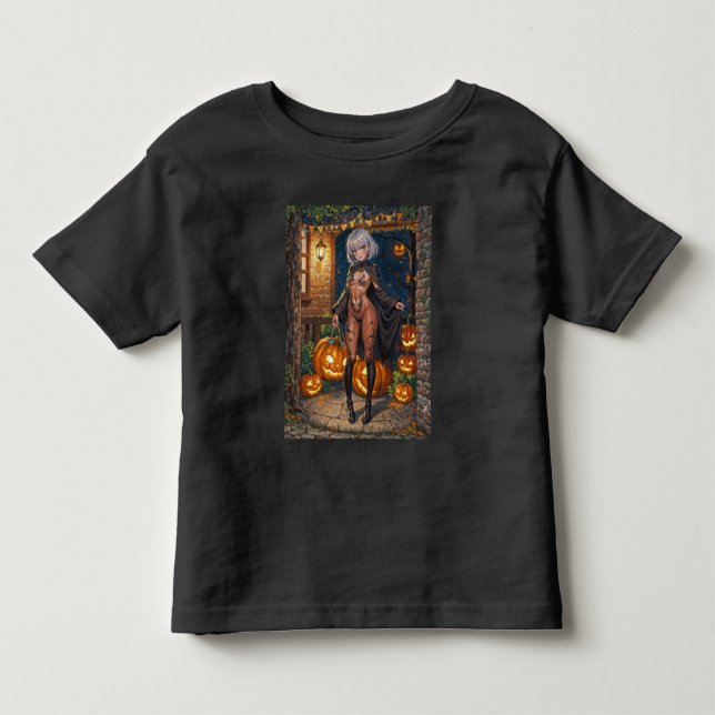 Trick or Treater, Brave Halloween Costume Girl Toddler T-shirt (Front)
