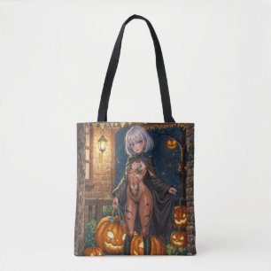 Trick or Treater, Brave Halloween Costume Girl Tote Bag
