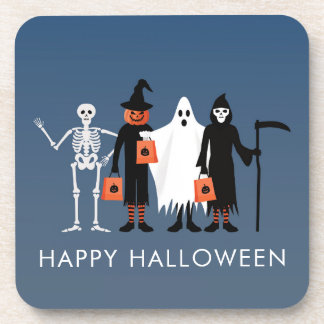 Trick or Treaters Halloween Beverage Coaster