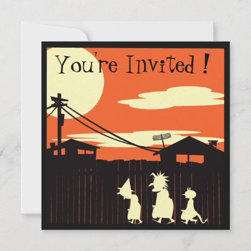 Trick Or Treaters Halloween Party Invitation