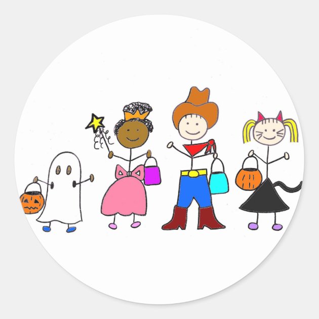 Trick Or Treaters' Halloween Stickers
