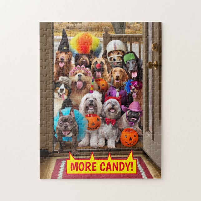 Trick-or-Treating Dogs Jigsaw Puzzle (Vertical)
