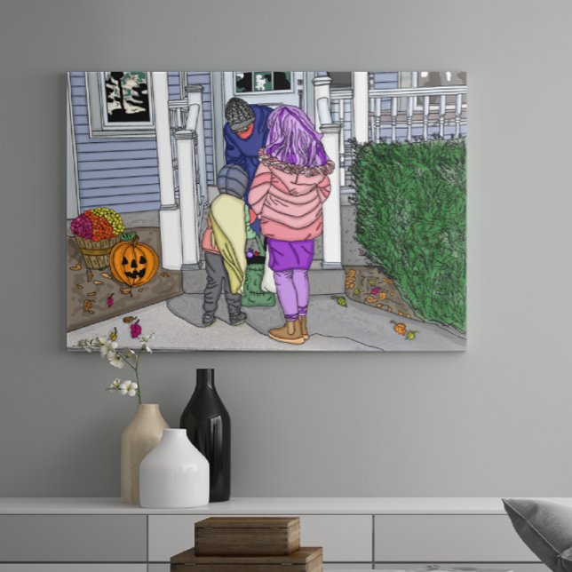 Trick or Treating in the Suburbs on Halloween   Poster (Creator Uploaded)