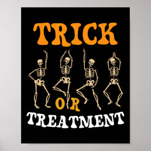 Trick Or Treatment Physical Therapy Skeleton Pt Ha Poster