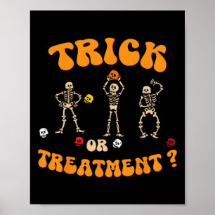Trick Or Treatment Physical Therapy Skeleton Pt Ha Poster