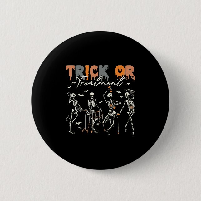 Trick Or Treatment Pt Physical Therapy Therapist H Button (Front)