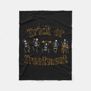 Trick Or Treatment Pt Physical Therapy Therapist H Fleece Blanket