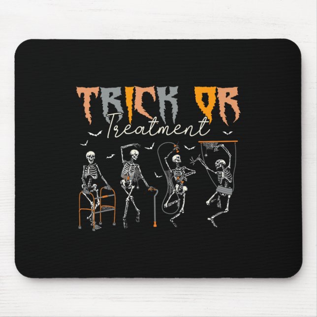 Trick Or Treatment Pt Physical Therapy Therapist H Mouse Pad (Front)