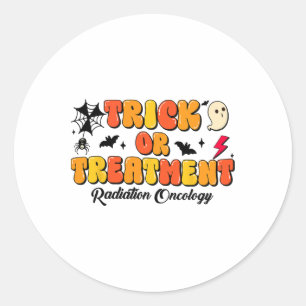Trick Or Treatment Radiation Oncology Halloween 2 Classic Round Sticker