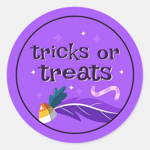 Trick Or Treats Halloween Classic Round Sticker