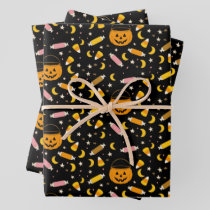 Trick or Treats Spooky Season Retro Halloween Wrapping Paper Sheets