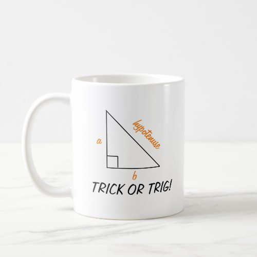 Trick or Trig Math Halloween Personalized Teacher Coffee Mug
