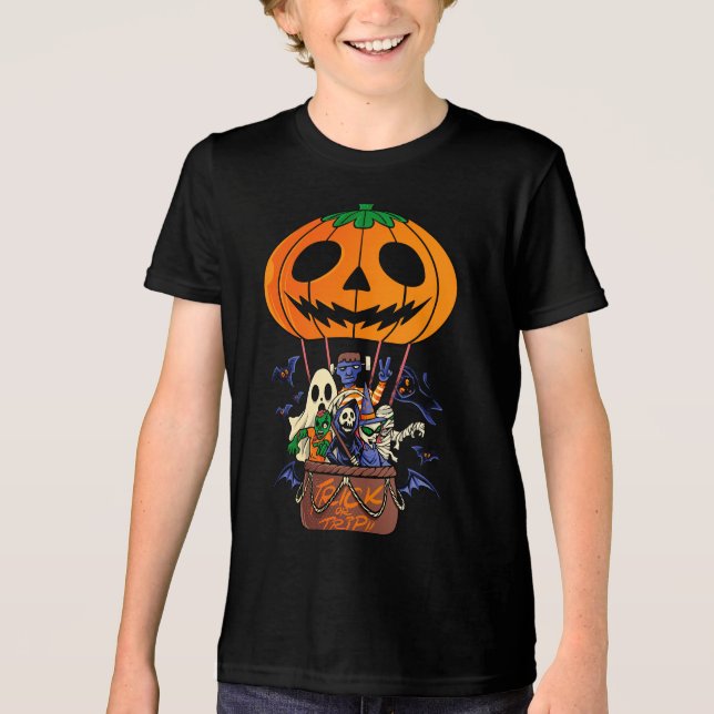 trick or trip  Tri-Blend shirt (Front)