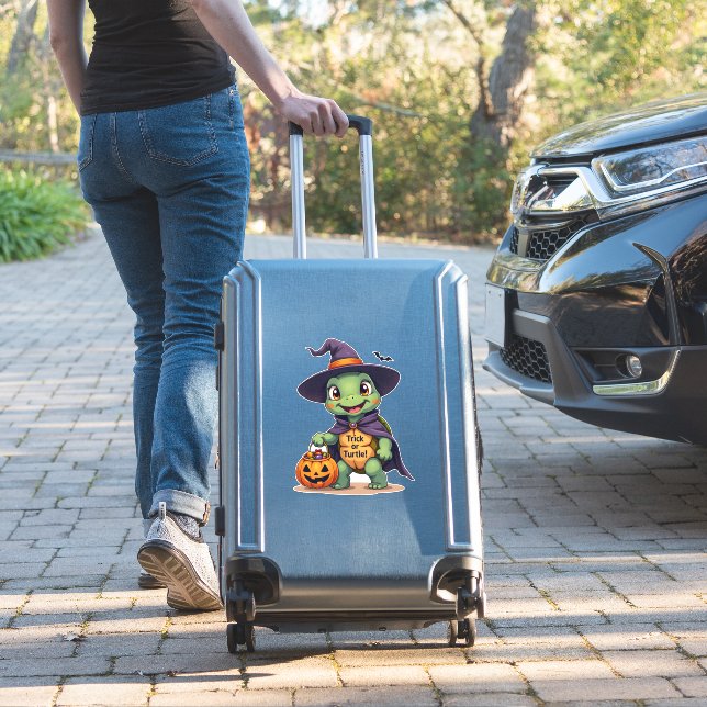 Trick-or-Turtle Sticker (Suitcase Insitu)