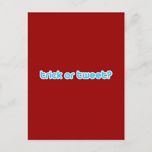 Trick or Tweet 2 Postcard