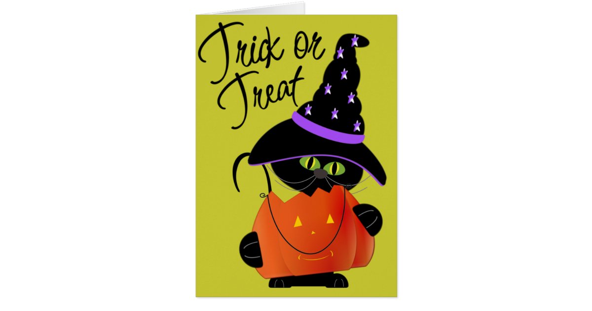 Trick r Treat Halloween Greeting Card | Zazzle