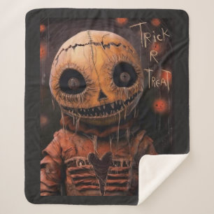 Trick r Treat Skeleton – Spooky Halloween Skeleton Sherpa Blanket