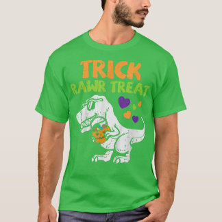 Trick Rawr Treat Dinosaur Tre Toddler Boys Hallowe T-Shirt