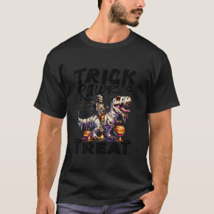Trick Rawr Treat Dinosaurs Skeleton T rex Hallowee T-Shirt